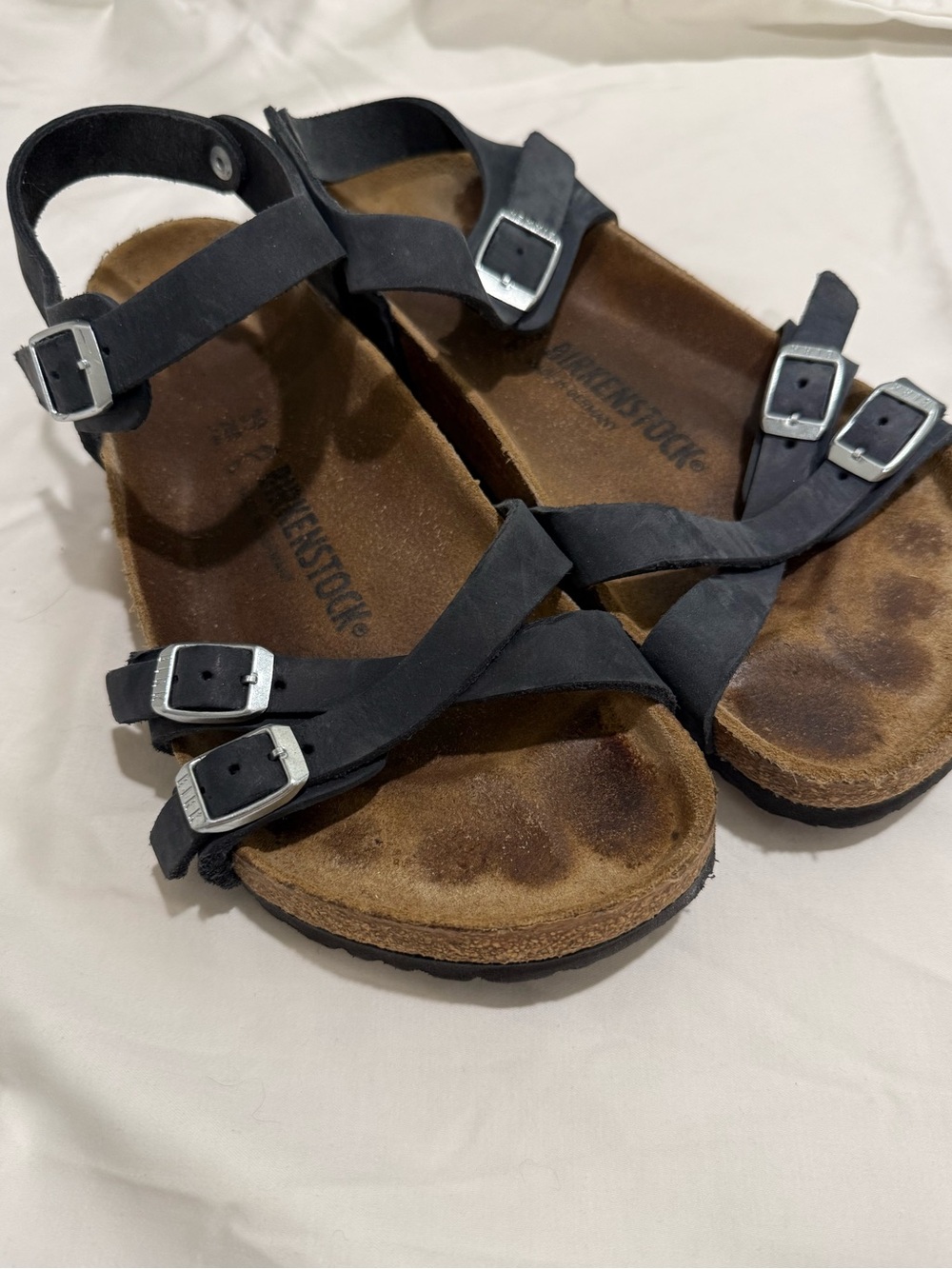 Birkenstock Black Strappy Buckle Sandals EU39/US8.5-9